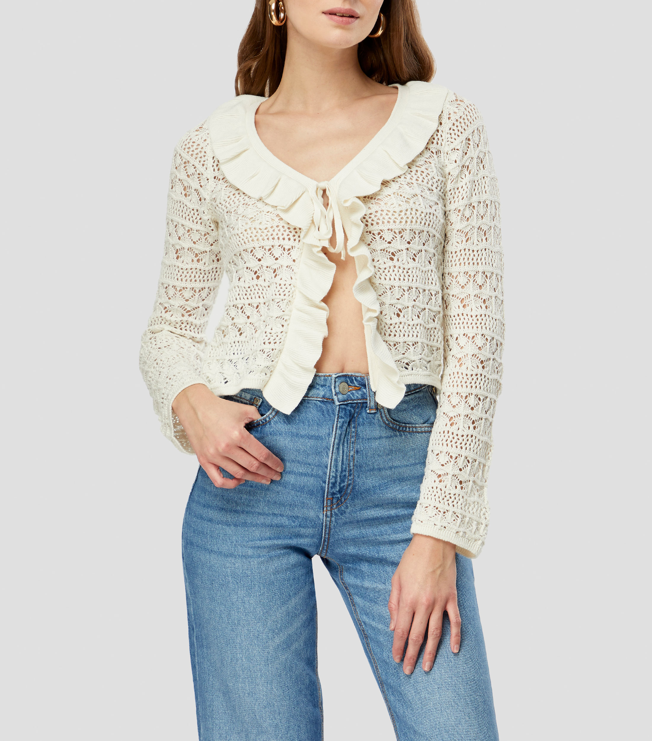 Suéter cuello V Mujer